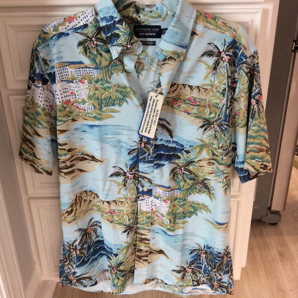 Southern Tide Tropical Shirt men’s sz med